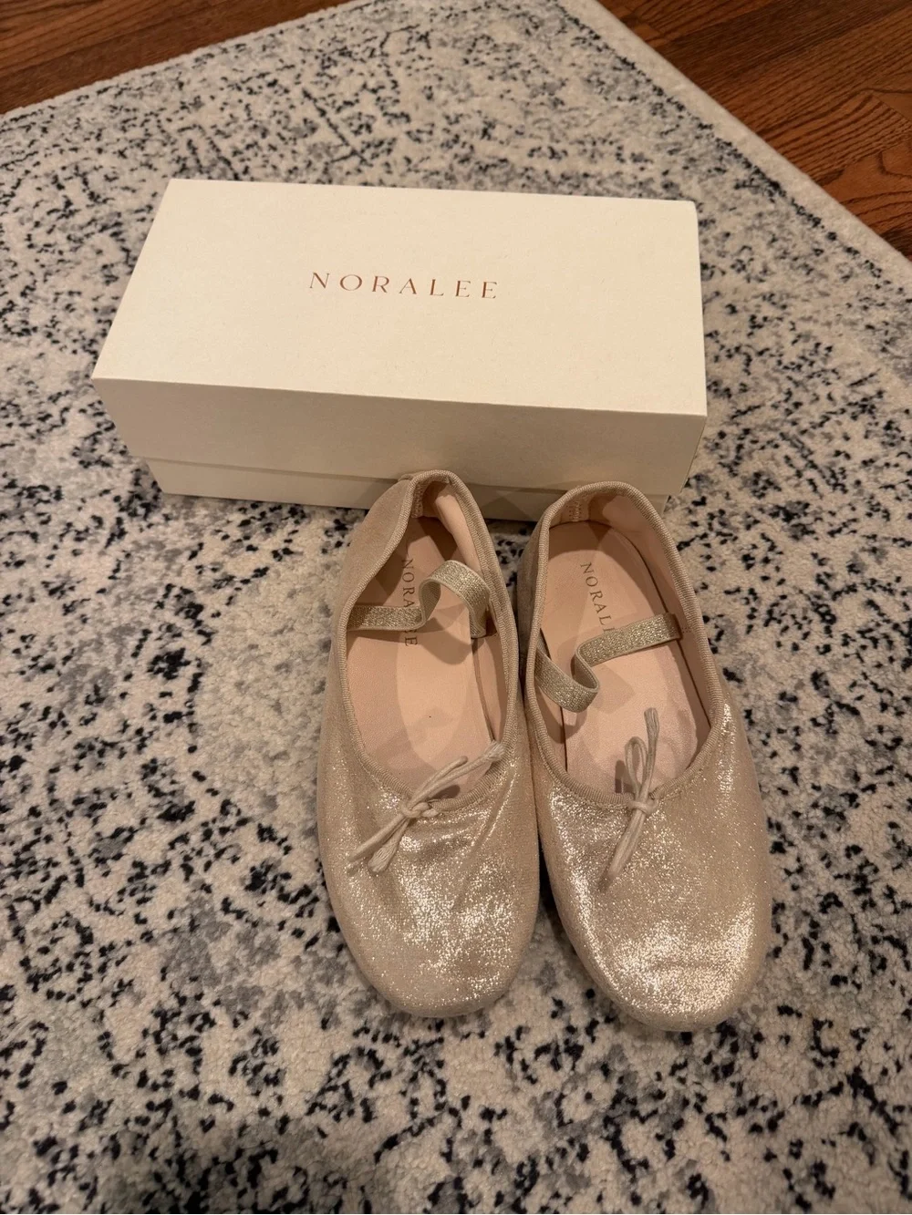 Noralee Girls' Clara Ballet Flats - Gold Metallic